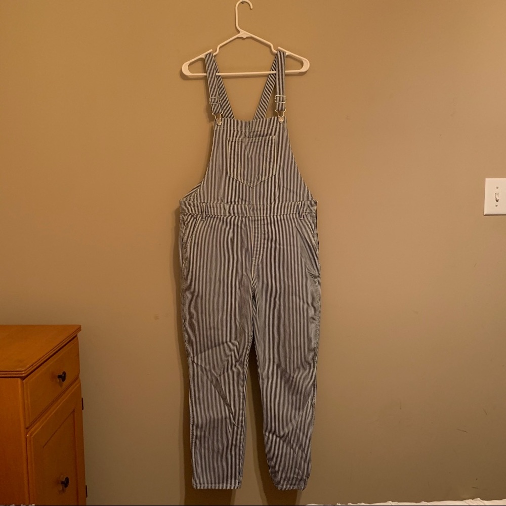 Old Navy Railroad Stripe Overalls